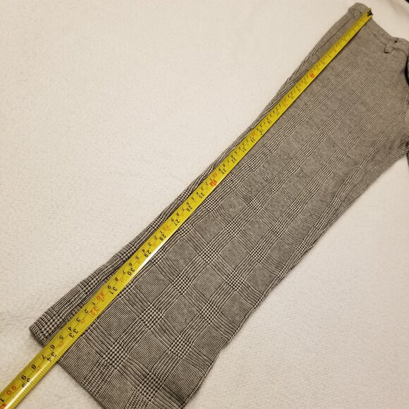 Black/White Plaid High Rise Straight Leg Dress Pants Trouser Forever 21 Small - Picture 11 of 13